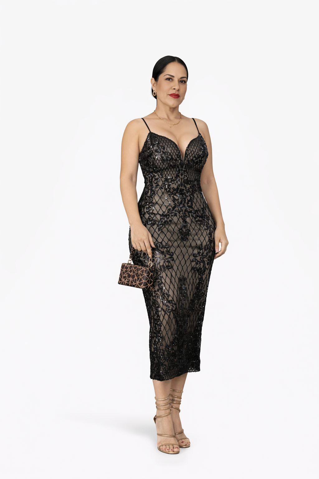 Aida Lace Midi Dress