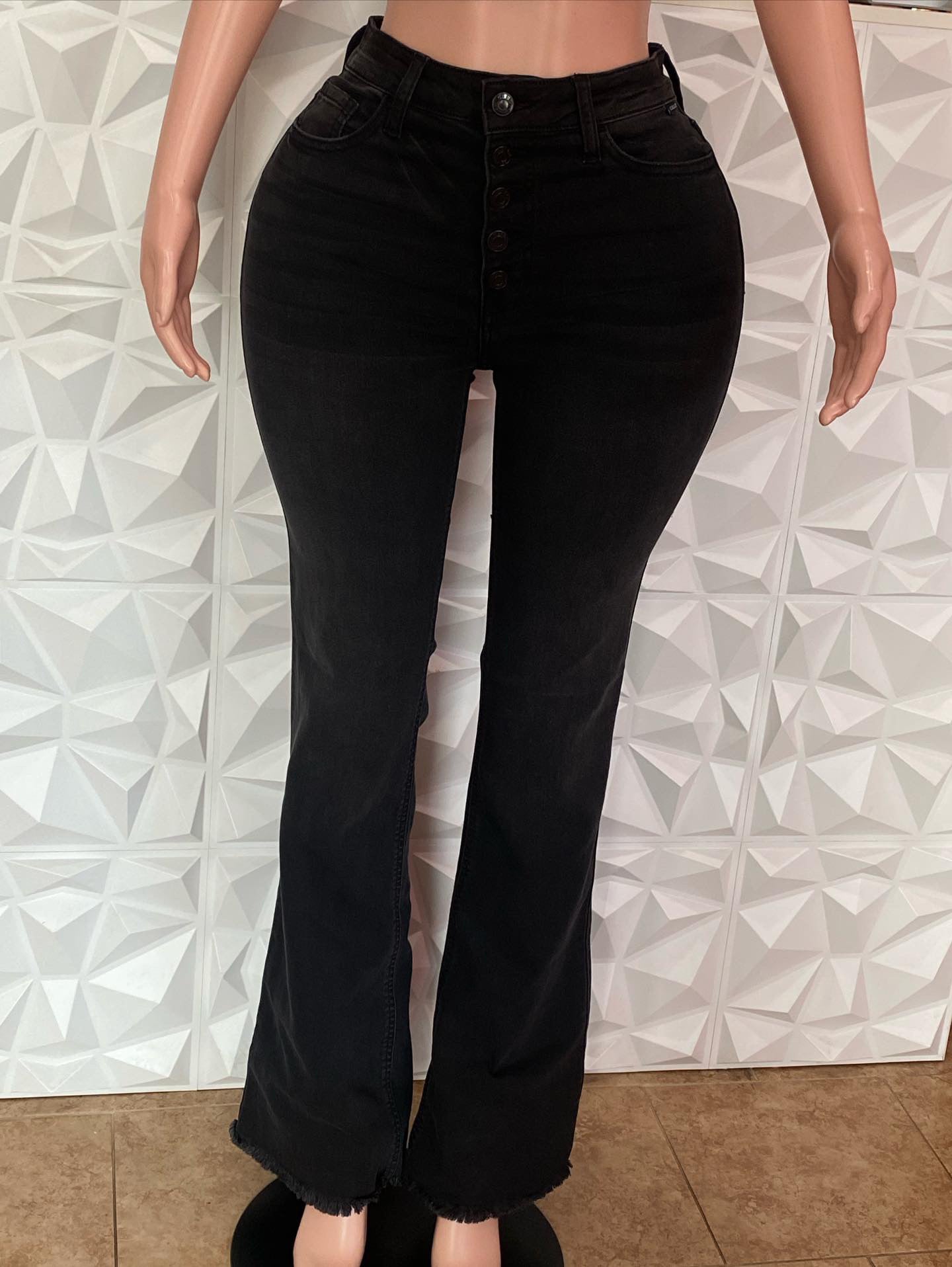 High-Waisted Flare Jeans with Stretch