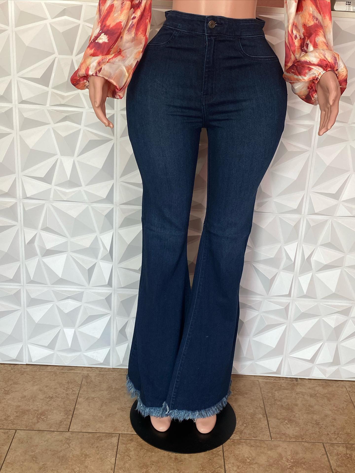 High-Waisted Flare Jeans with Stretch
